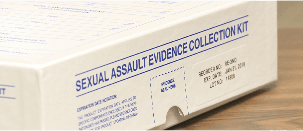 A sexual assault evidence collection kit.