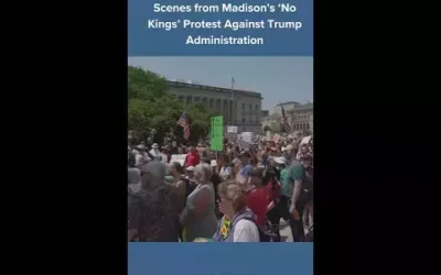 Scenes from Madison’s ’No Kings’ Protest against the Trump Administration